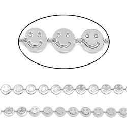 Цепочка для украшений, звено 8*8мм цв.серебристый, 50см