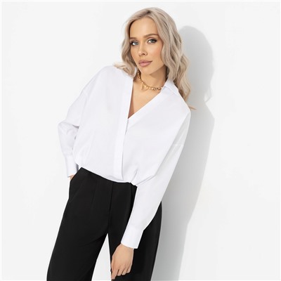 Рубашка хлопковая, На моих условиях (белая)