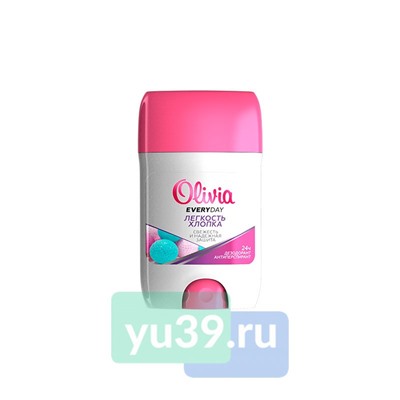Антиперспирант-стик ALVIERO Olivia - Everyday Лёгкость Хлопка Woman 50мл
