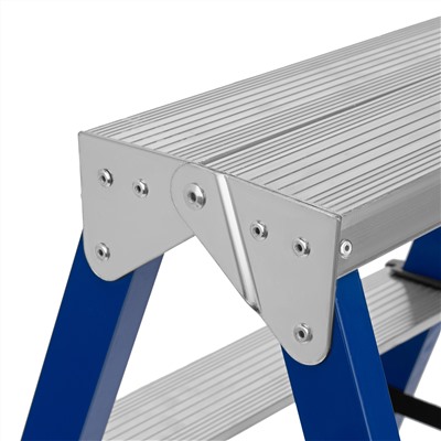 Стремянка двусторонняя 2 ступени, стальная, Сибртех