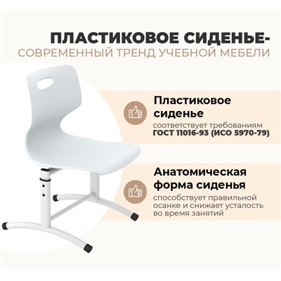 Стул Дельта SHT-S-TN27/3-5
                        д3-5 серый / белый муар