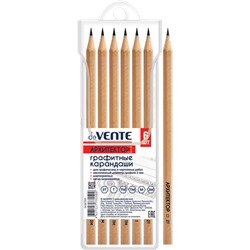 Набор карандашей ч/г "deVENTE. АРХИТЕКТОР" 6шт 2Т, Т, ТМ-2, М, 2М 2мм шестигран 5030705/24/Китай