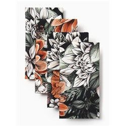 Набор салфеток с декорат. кольцами Этель Meadow flower 40х40 см - 4 шт, 100% хлопок, саржа