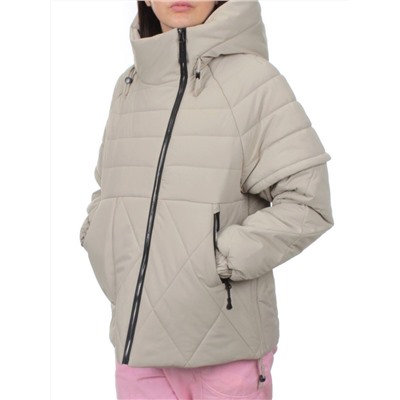 270 GRAY/BEIGE Куртка зимняя облегченная женская (верблюжья шерсть)