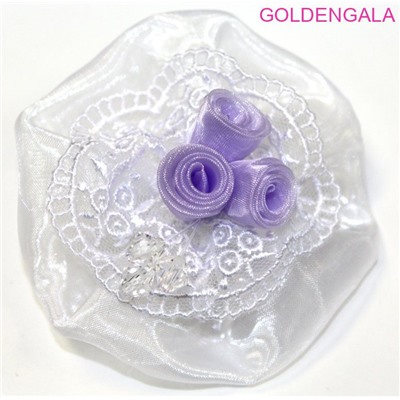 Бант на резинке ажурный №6 диаметр 8,5 см тип 1