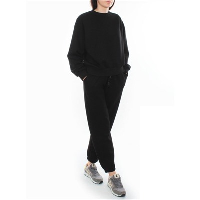 3404/3405 BLACK Костюм спортивный женский (95% хлопок, 5% эластан)