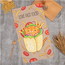 Полотенце "Этель" Love fast food 40х73 см, 100% хлопок, саржа 190 гр/м2