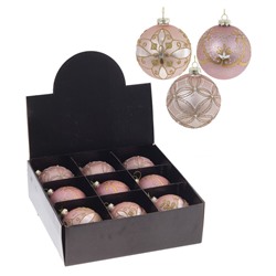 GAEM Набор из 9шт Украшение новогоднее "Шар", D 10 см, L33 W32 H10,5 см