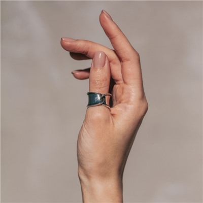 Кольцо безразмерное «Пояс», цвет чернёное серебро