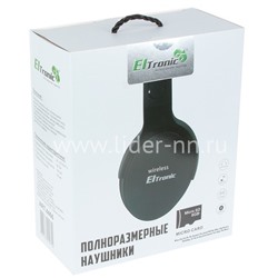 Наушники полноразмерные ELTRONIC (4466) bluetooth/fm/micro SD/AUX черные (в коробке)