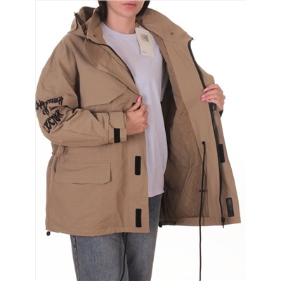 3104 DK. BEIGE Куртка демисезонная женская (100 гр. холлофайбер)