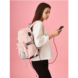 Рюкзак "Полоски" розовый