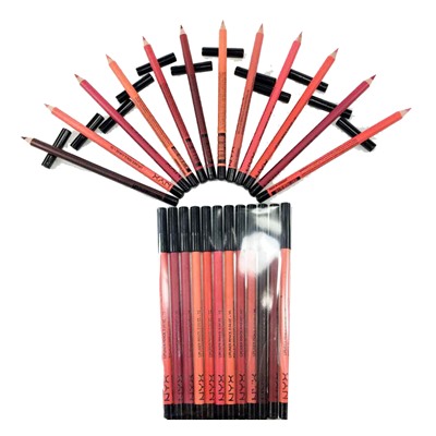 Карандаш для губ  NYX Waterproof Lip Pencil Caryon A Levres (цветные, 12 шт.)