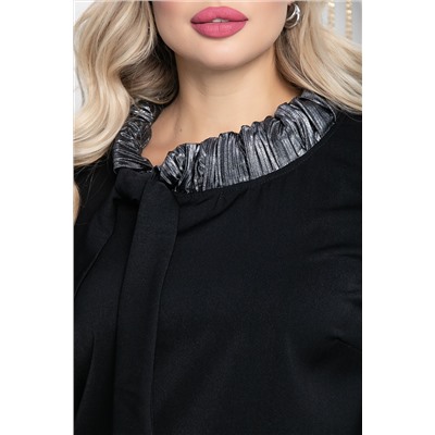 Платье Жемчужина (черное/серебро) П12148