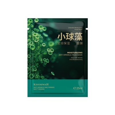 Укрепляющая тканевая маска с хлореллой KISSMWAH Chlorella Moisturizing Facial Mask, 25 мл