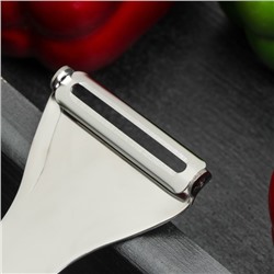 Овощечистка Доляна Zero, 19 см, нержавеющая сталь, серебристая