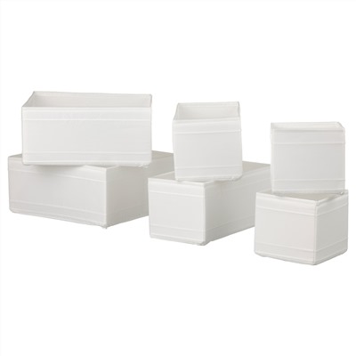 SKUBB, Box 6er-Set, weiß