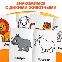 Раскраска "Дикие животные". 16 стр.