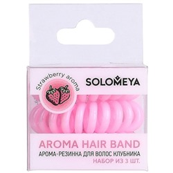 SOLOMEYA АРОМА-Резинка для волос КЛУБНИКА 3шт