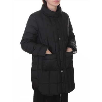 H24-332 BLACK Куртка пуховая облегченная женская (белый утиный пух)
