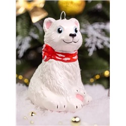 Елочное украшение из ГИПСА  "Медвежонок"