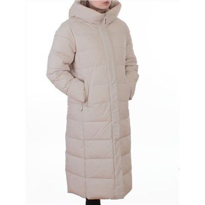 2338 BEIGE Пальто зимнее женское (200 гр. холлофайбер)