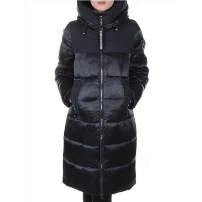 2235 BLACK Пальто стеганое зимнее Qirikui