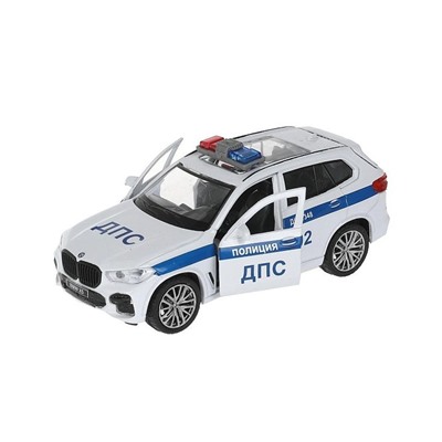 Машина металл BMW X5 M-SPORT ПОЛИЦИЯ 12 см, двери, баг 319005