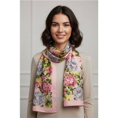 Шарф шифоновый с цветочным принтом Арт 0981/1