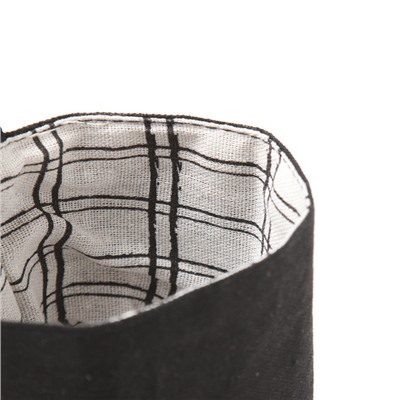 Текстильная корзинка ЭтельHOME, клетка, 10×12 см, 50% хлопок, 50% п/э