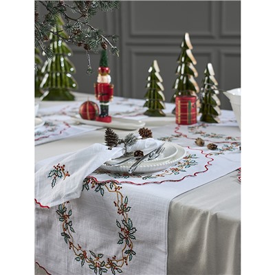 Набор из двух салфеток Festive wreath из коллекции New Year Essential, 45х45 см