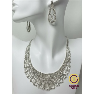 Набор бижутерии "Вечерний шарм" Арт Н5 модель 3 серебро