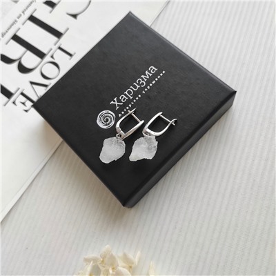 Серьги из кристаллов горного хрусталя