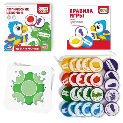 Развивающая игра «Логические цепочки. Цвета и формы», 3+