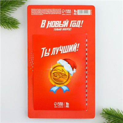 Подарочный набор новогодний, ручка, блокнот А6, 40 листов «Врывайся в новый год»