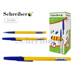Ручка шариковая SCHREIBER S 325 A синяя 0,7мм корсус желтый/50/Китай