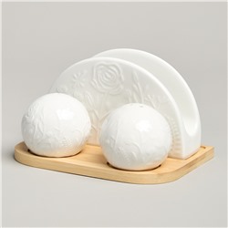 НАБОР ДЛЯ СПЕЦИЙ LEFARD "MEADOW" 3 ПР. НА ДЕР.ПОДСТАВКЕ 15,5*11*9 СМ