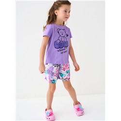 Комплект для девочки: футболка, шорты