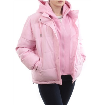 H24-088 PINK Куртка демисезонная женская (120 гр. холлофайбер)