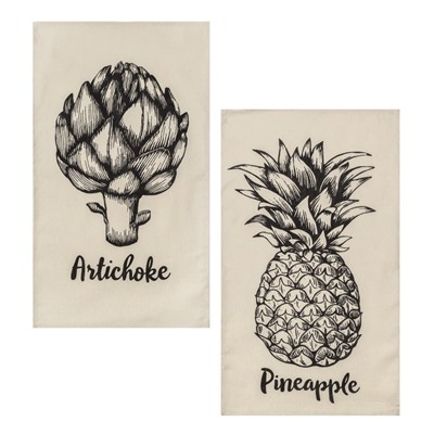 Набор кухонных полотенец Доляна Pineapple 35х60см-2шт, 100% хлопок