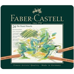 Пастельные карандаши Faber-Castell "Pitt Pastel" 24цв., метал. коробка
