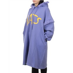 2247 VIOLET Толстовка-платье женская (85% хлопок, 10% полиэстер, 5% спандекс)