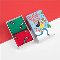 Носки женские новогодние KAFTAN New year размер 36-40 (23-25 см), набор 2 пары