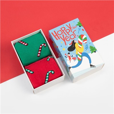 Носки женские новогодние KAFTAN New year размер 36-40 (23-25 см), набор 2 пары