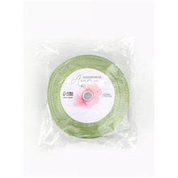 Лента атласная «Камуфляж», 25 мм × 23 ± 1 м, цвет зелёный