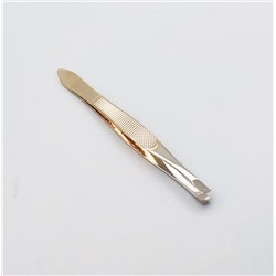 Zinger Пинцет для бровей скошенный T-079-HG / Standard 86079 HG, золотистый