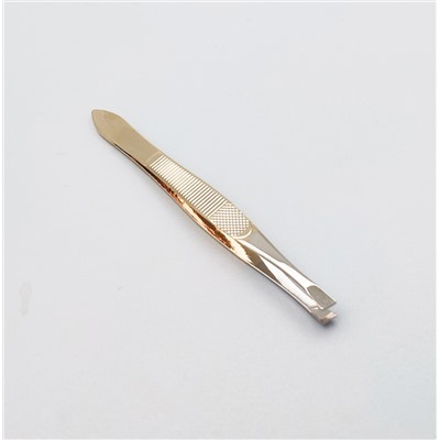 Zinger Пинцет для бровей скошенный T-079-HG / Standard 86079 HG, золотистый