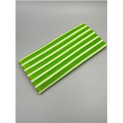 Bath Towel Мочалка-полотенце для душа с пилинг-эффектом / Stripe Long Exfoliating Towel, зелёная полоска