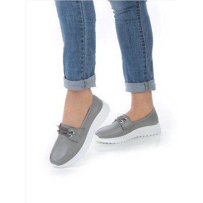 03-ZL-8861-1 DK. GRAY Полуботинки женские (натуральная кожа)