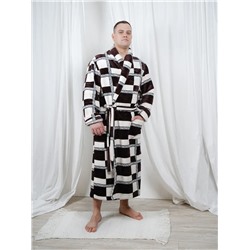 Халат Мистер клетка коричневый ИвК